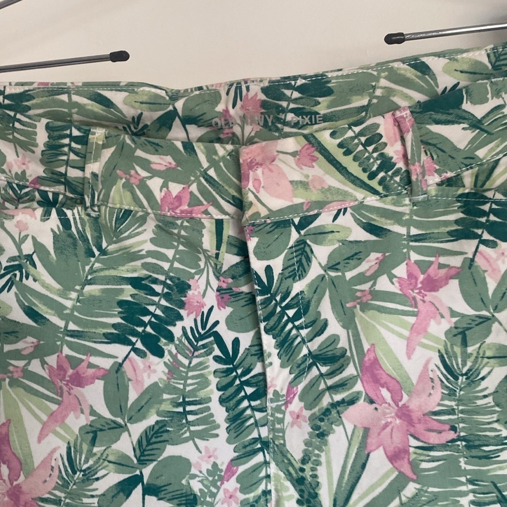 OLD NAVY - PIXIE, tropical print long cotton pants SIZE 12 - Picture 10 of 16